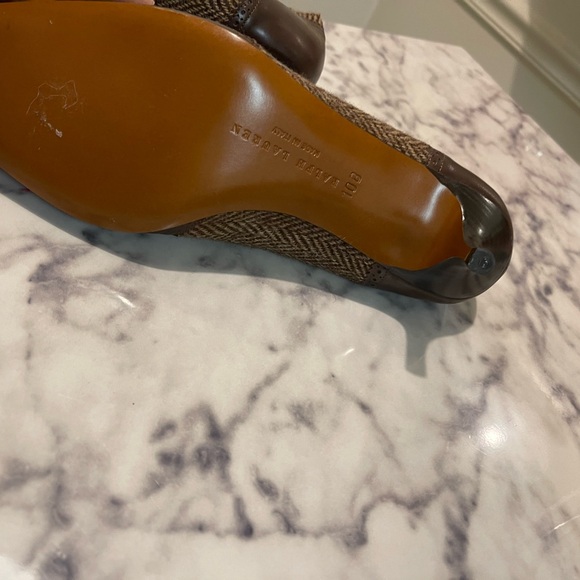 Ralph Lauren Brown Herringbone Heels - Picture 7 of 10